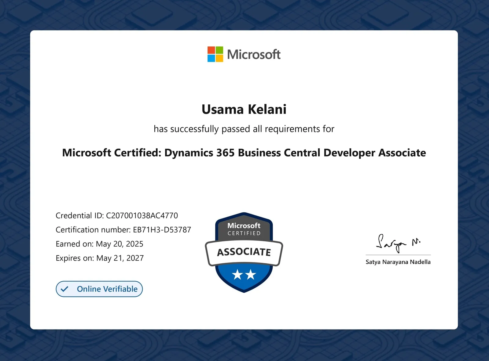 Microsoft Certified: Dynamics 365 Business Central Developer Associate — Microsoft